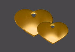 Gold Dog Tag- Heart